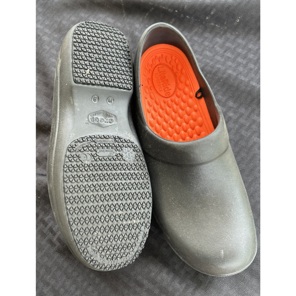 Crocs On The Clock Work Clogs Womens Size 9 Black Slip Resistant Slip On Shoes - Picture 4 of 6